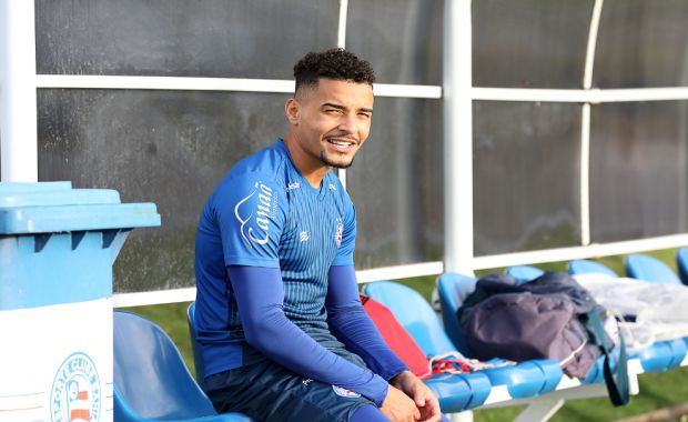 Em meio a tantas ausências, o retorno do meia Gregore é uma das novidades do Bahia para o duelo contra o Corinthians nesta quarta feira. Foto: Felipe Oliveira/EC Bahia