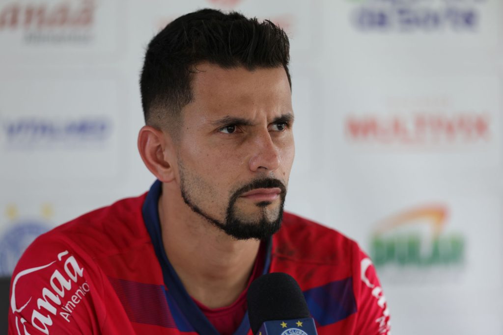 Marcos Felipe em entrevista coletiva no Bahia