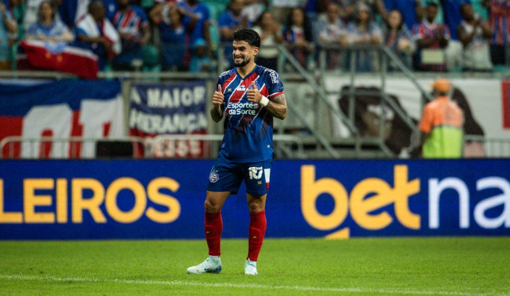 Cauly em jogo pelo Bahia contra Criciúma