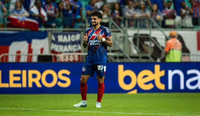 Cauly em jogo pelo Bahia contra Criciúma