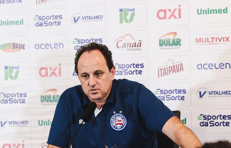 Rogério Ceni em entrevista coletiva do Bahia