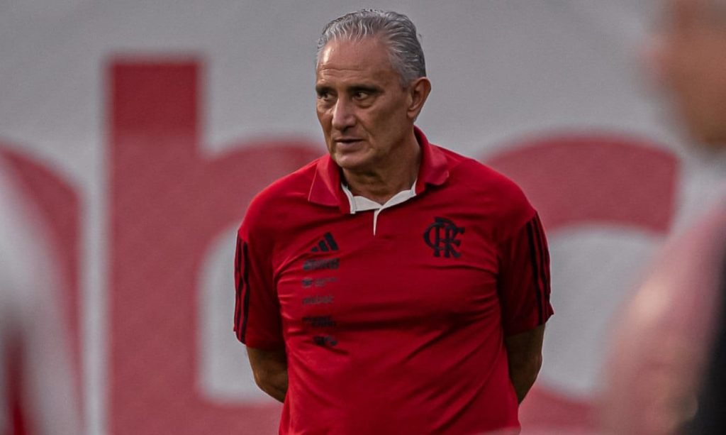 Tite em treino do Flamengo