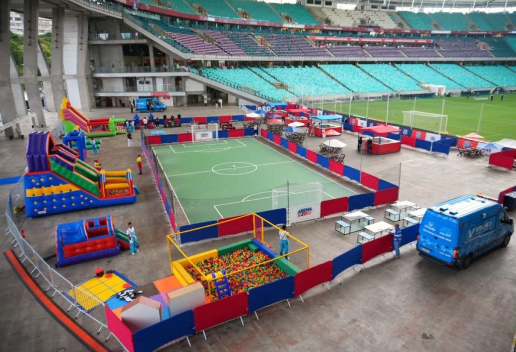 Espaço infantil na arena fonte nova promovido pelo bahia