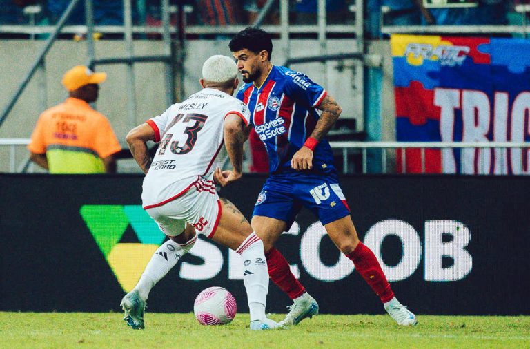 cauly em jogo do bahia contra o flamengo