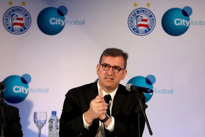 ferran soriano, ceo do grupo city, em apresentação no bahia
