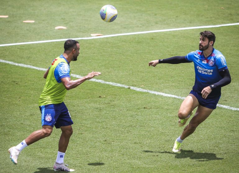 caio alexandre e everaldo em treino do bahia