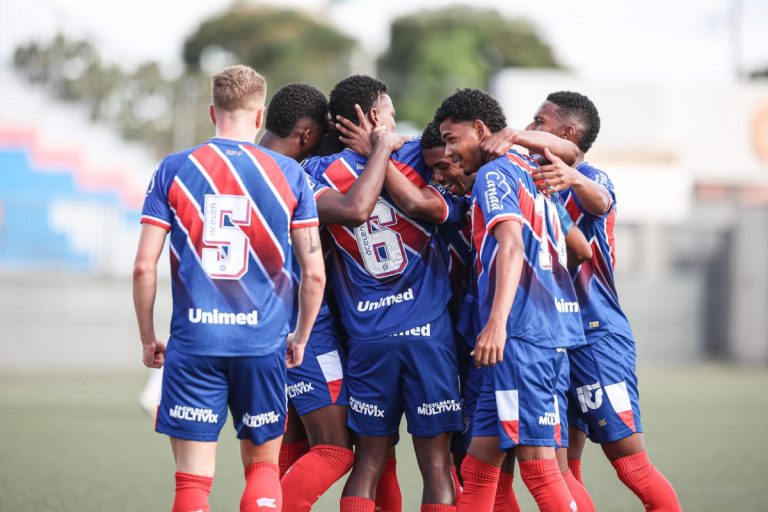 time sub-20 do bahia comemora gol