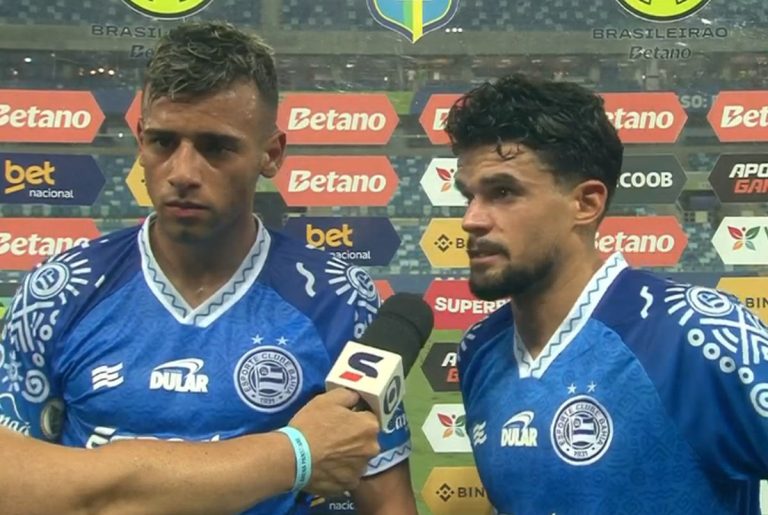 cauly e lucho rodríguez em entrevista do bahia