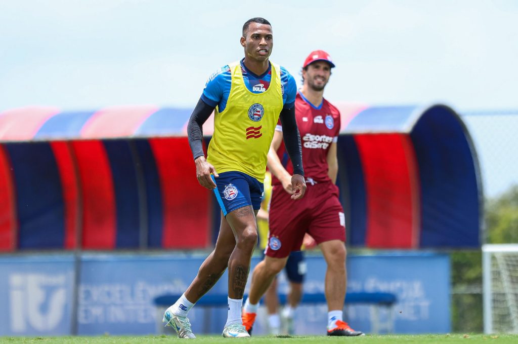 jean lucas em treino do bahia