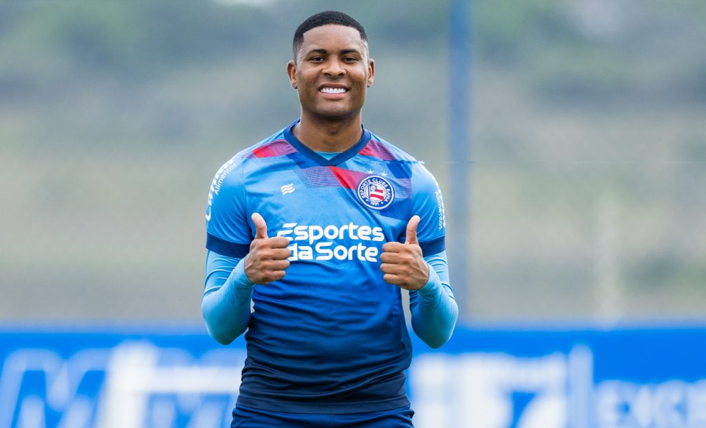 caio roque em treino do bahia