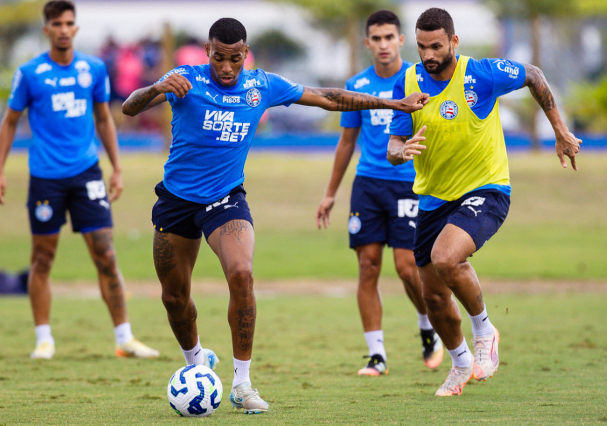 treino do bahia com jean lucas