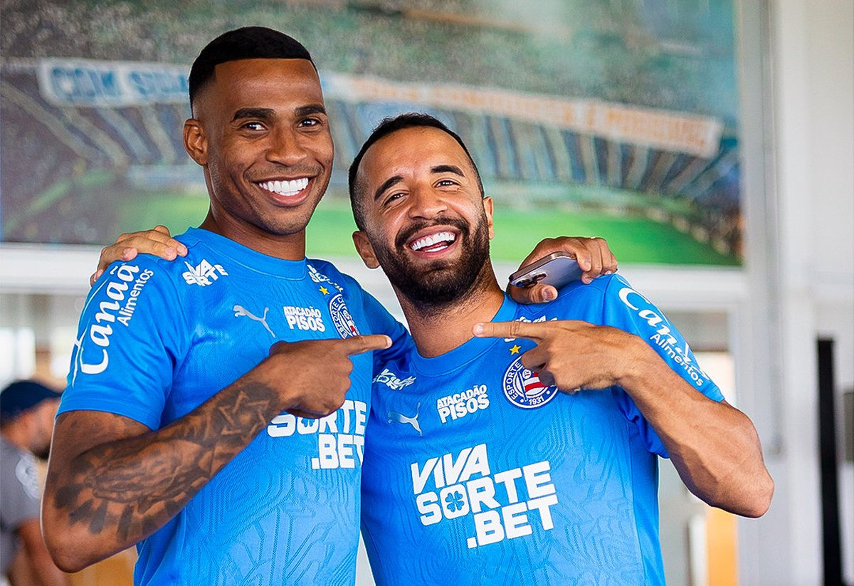 caio alexandre e jean lucas em treino do bahia