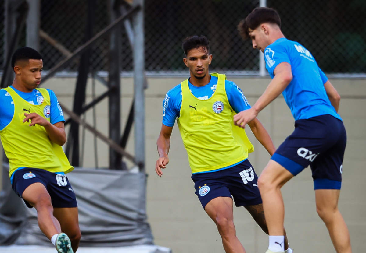 treino do bahia fredi, kauã, tiago
