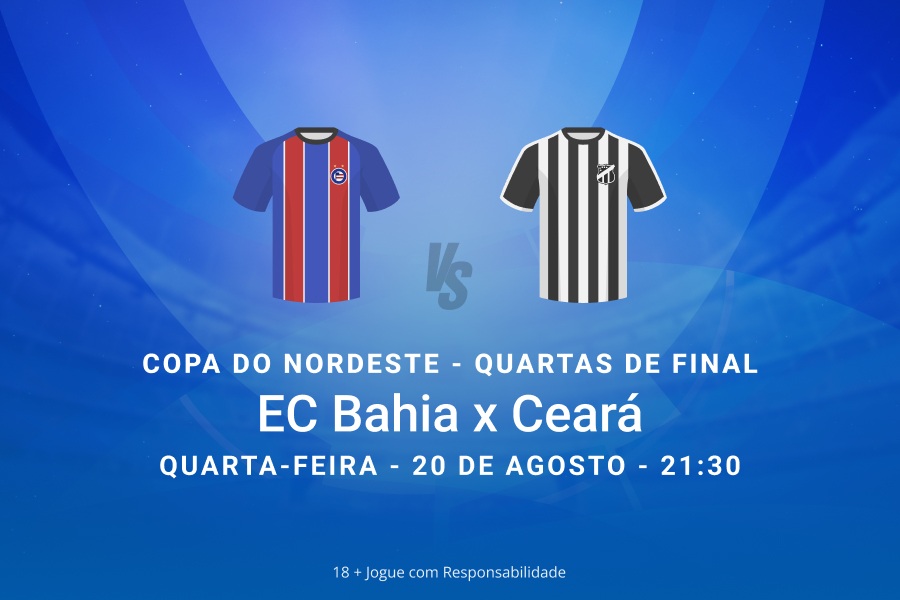 Palpite Bahia x Ceará na Copa do Nordeste