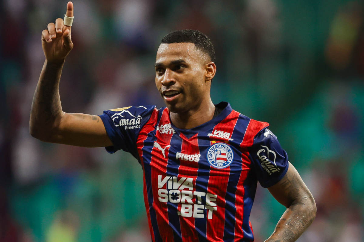 jean lucas comemora gol do bahia