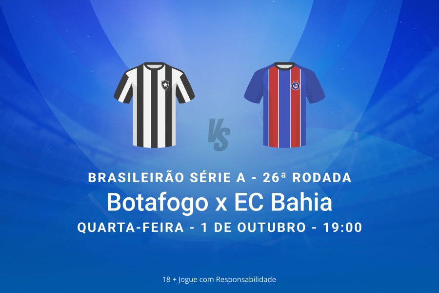 Palpites Botafogo x Bahia pelo Brasileirão