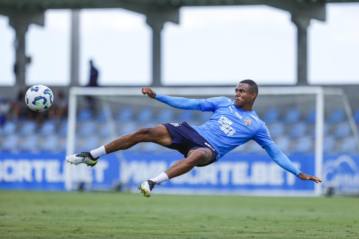 erick em treino do bahia