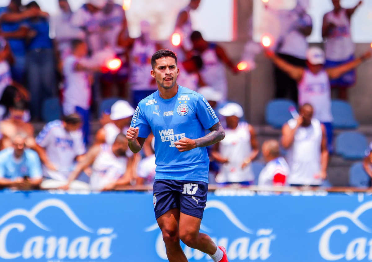 rodrigo nestor em treino do bahia no ct