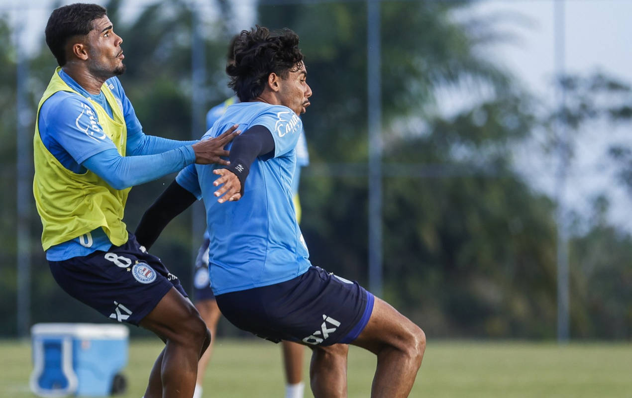 bahia sub-20 em treino para copinha
