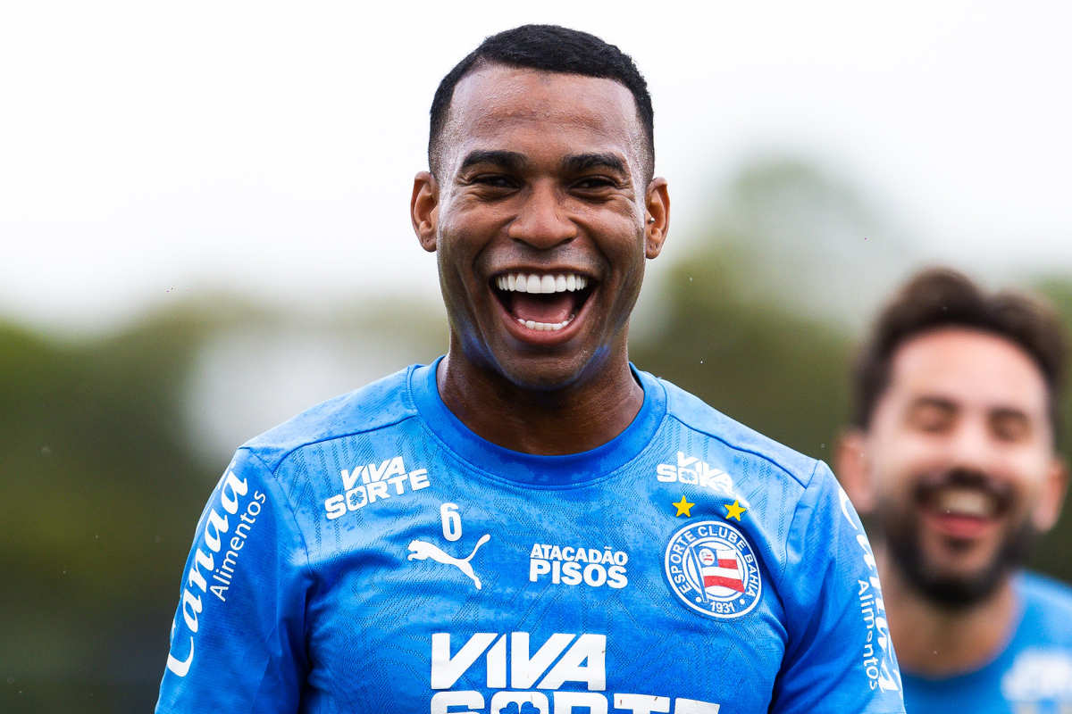 jean lucas em treino do bahia