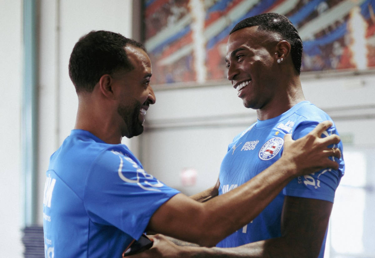 caio alexandre e jean lucas em treino do bahia