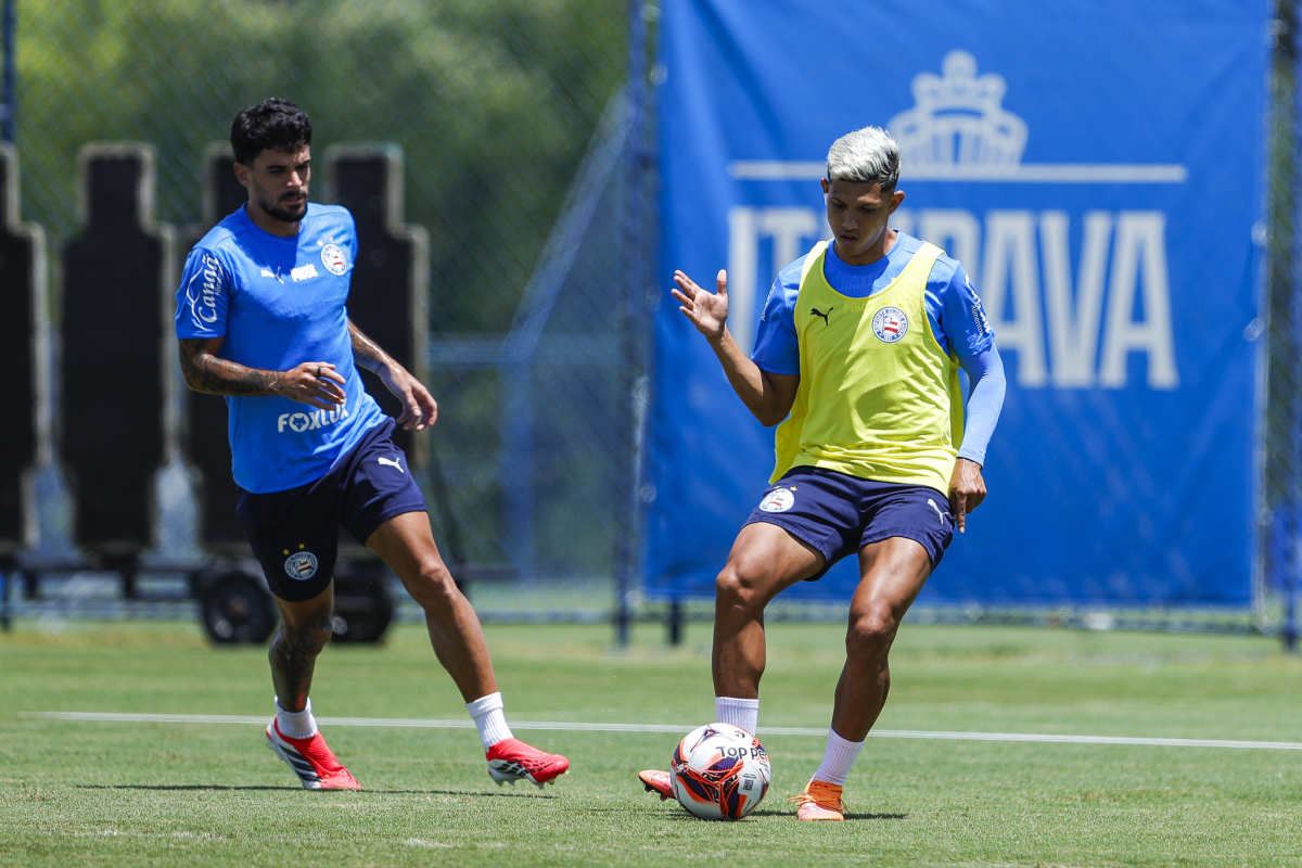 treino do bahia com cauly e pulga