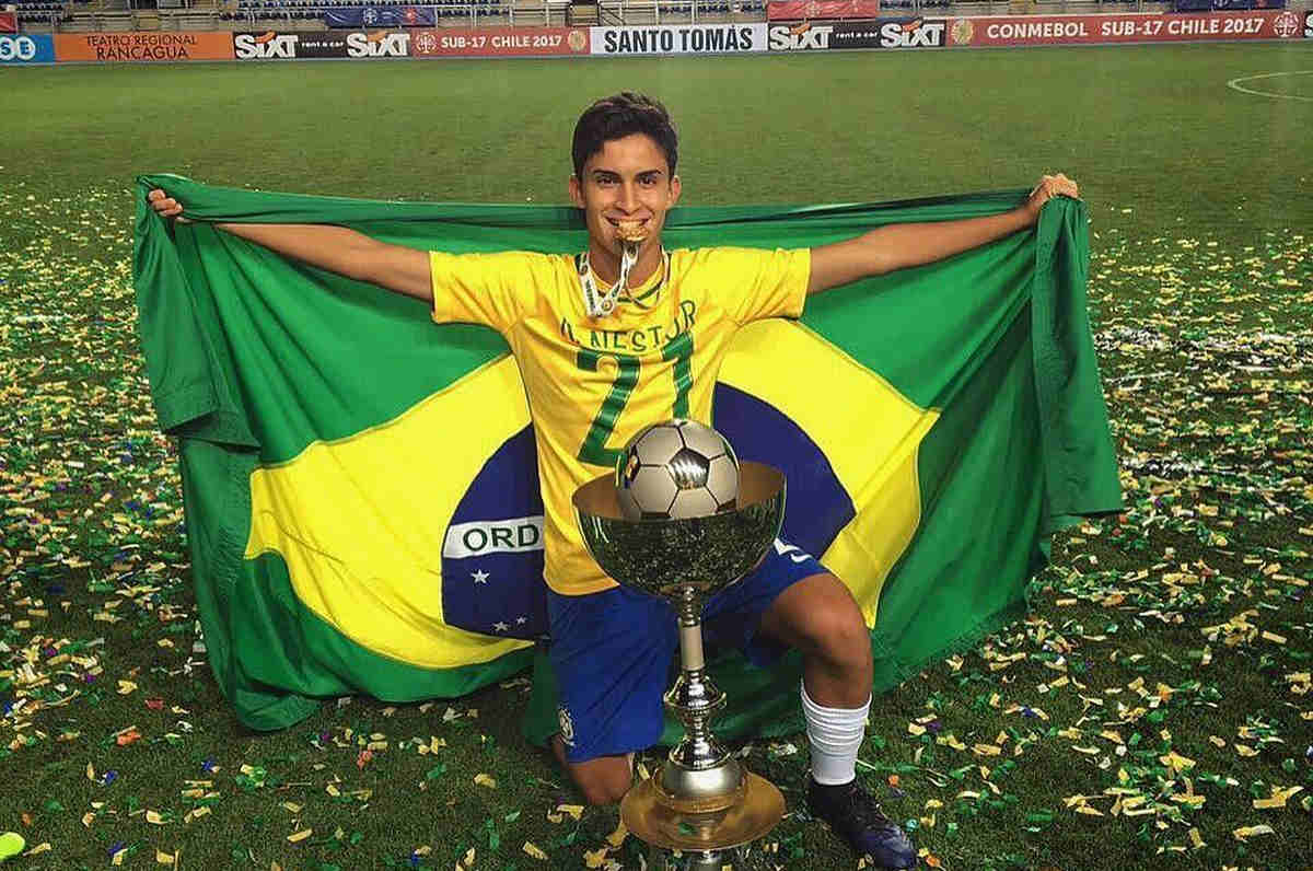 nestor, do bahia, quando foi campeão pelo brasil sub-17