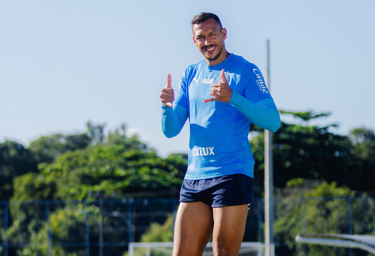 david duarte em treino do bahia