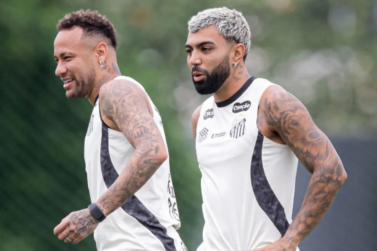 neymar e gabigol serão desfalques do santos contra o bahia